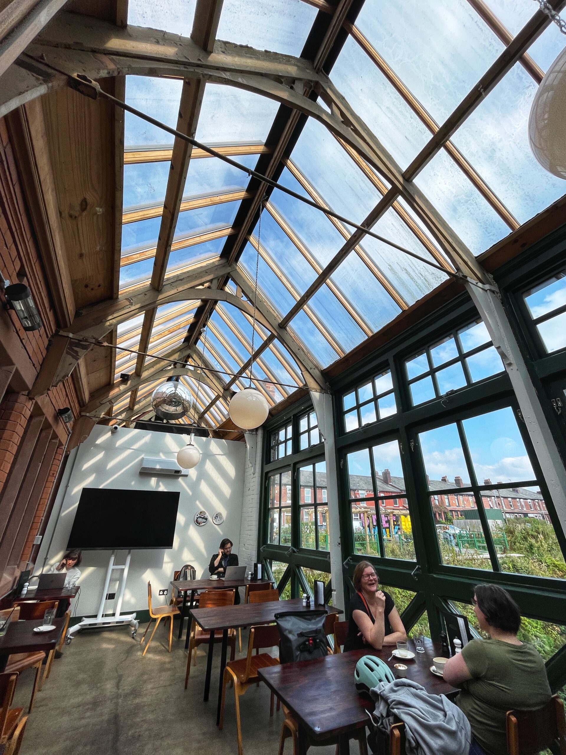 A sunny side room looks over the Fallowfield Loop. Credit: The Manc Group