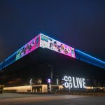 MANCHESTER, ENGLAND - NOVEMBER 07: General view of MTV signage displayed on the exterior of the venue ahead of the MTV Europe Music Awards 2024 held at Co-op Live on November 07, 2024 in Manchester, England. (Photo by Anthony Devlin/MTV EMA/Getty Images for Viacom International)