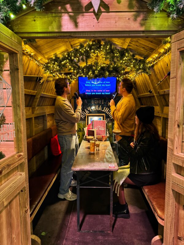 Bar Hutte is back with Christmas karaoke cabins in Manchester