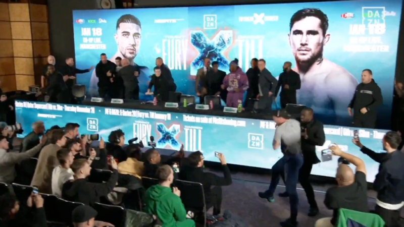 Tommy vs Darren Till press conference scrap chaos