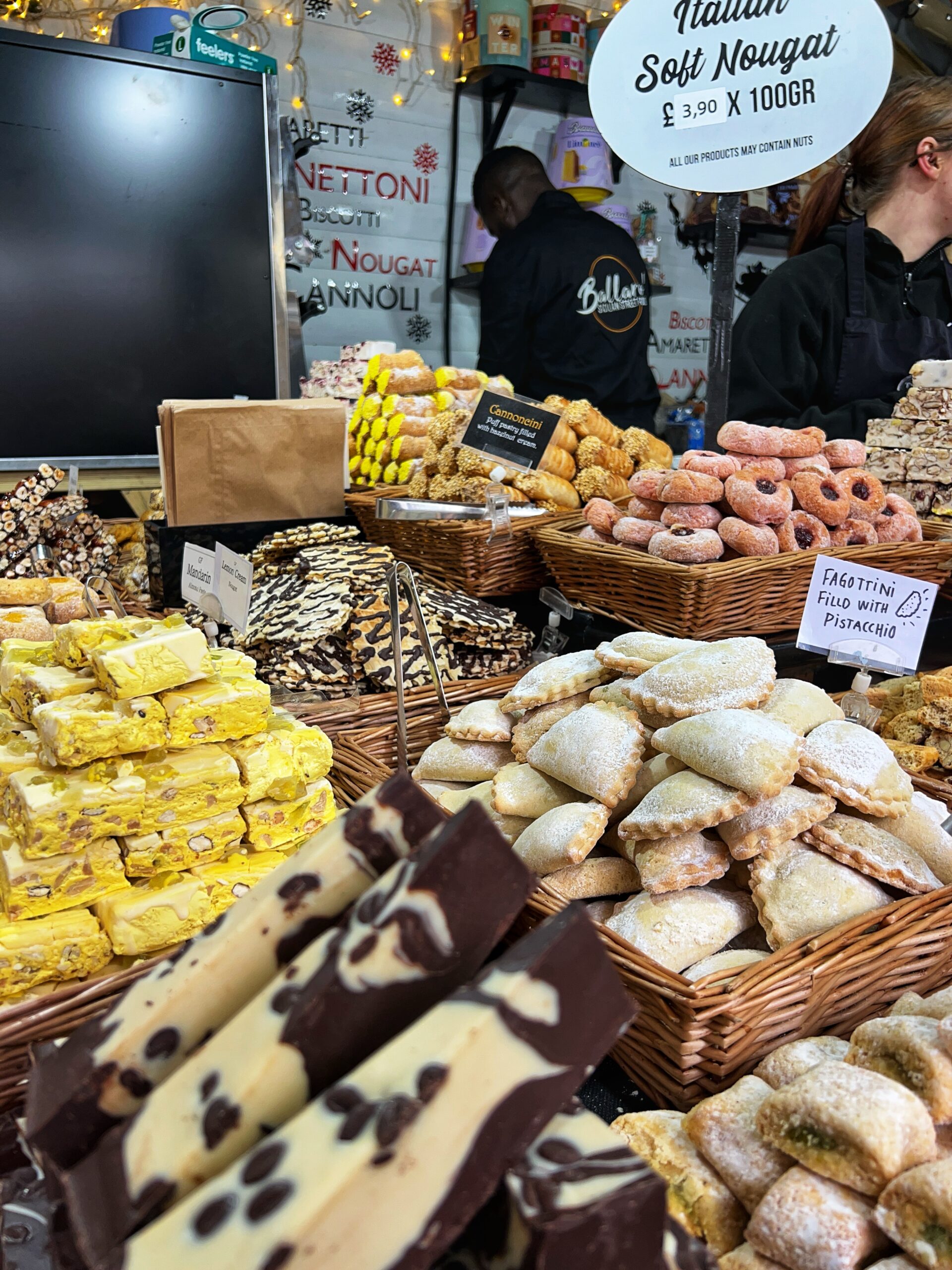 Food stalls at the markets 