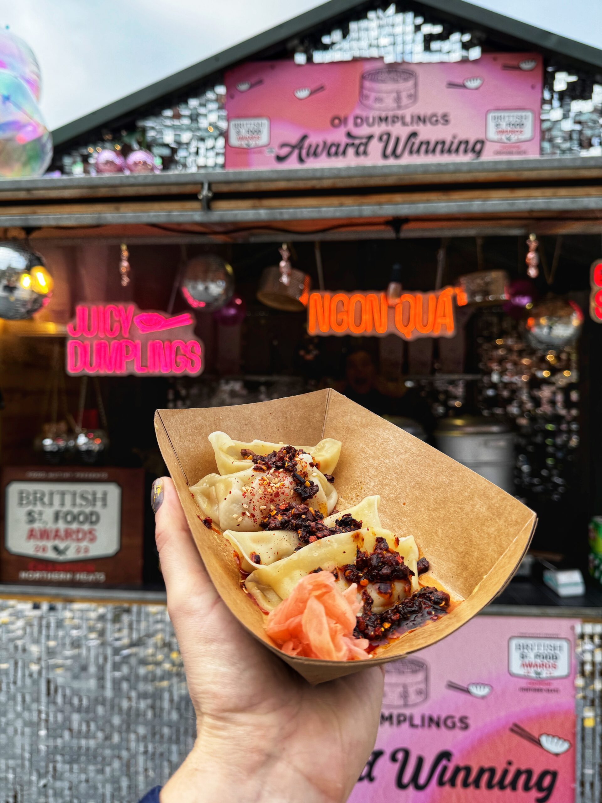 Oi Dumplings are back with a disco ball shed at the Manchester Christmas Markets