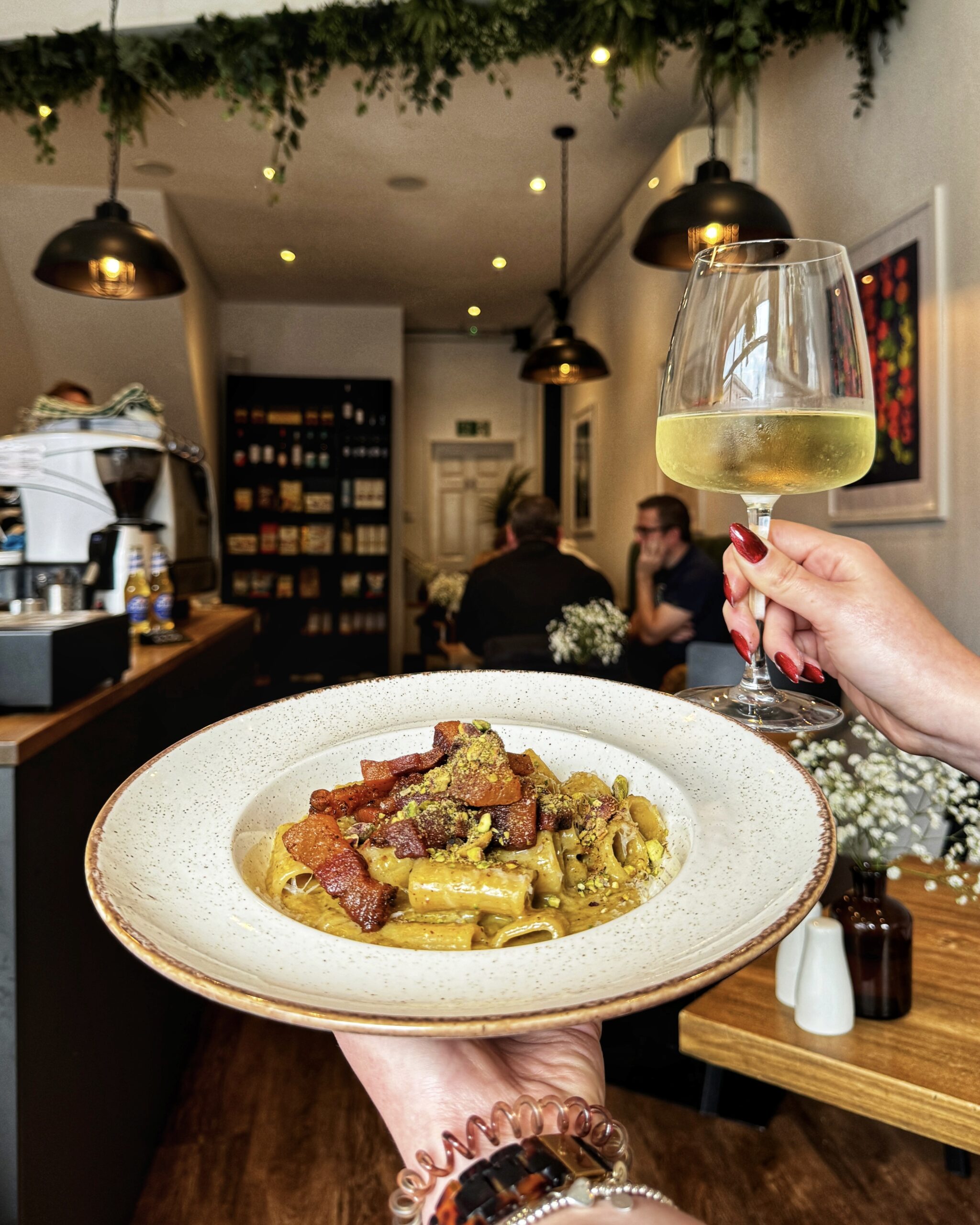 The pistachio carbonara from Ornella's Kitchen. Credit: The Manc Group