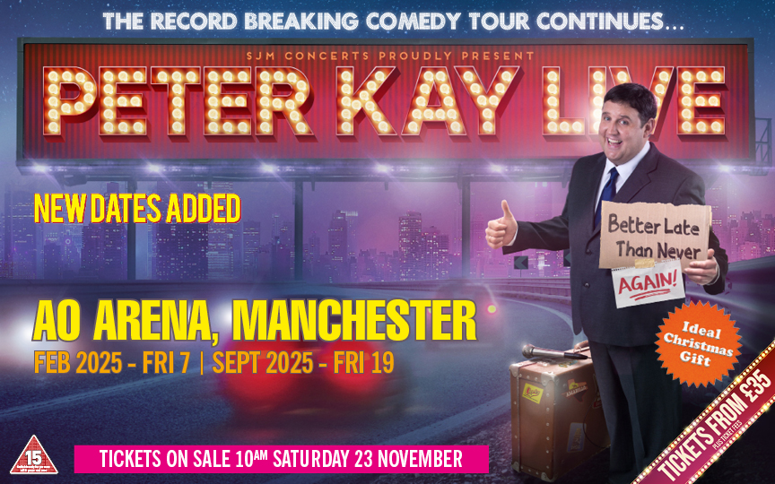 Peter Kay adds MORE Manchester dates to record-breaking arena tour