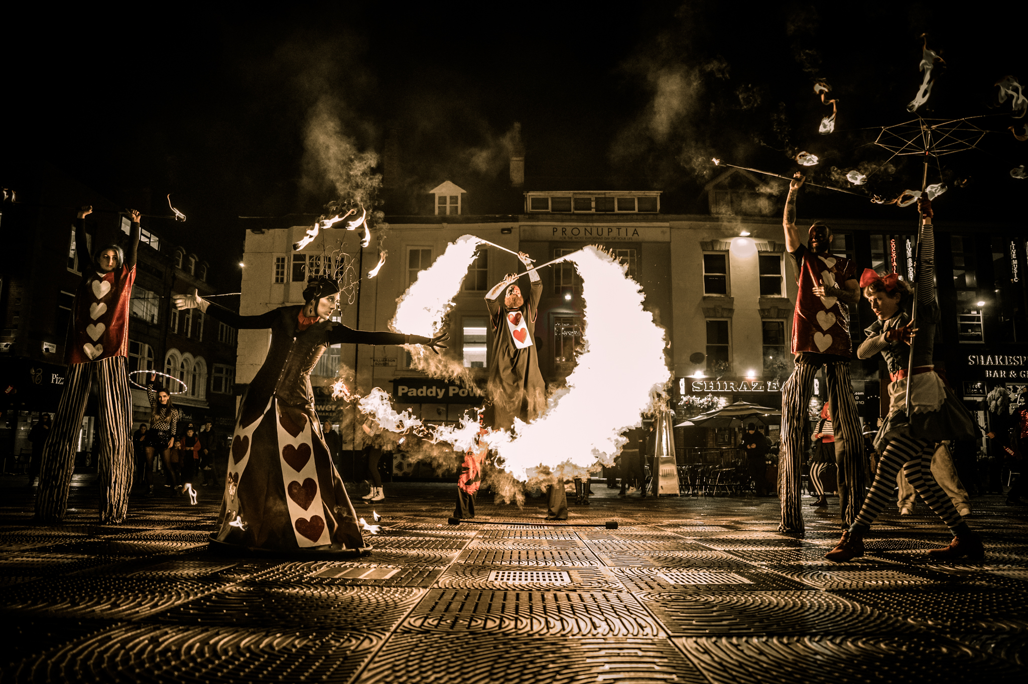 There'll be performers as well as pyrotechnic sculptures. Credit; Supplied