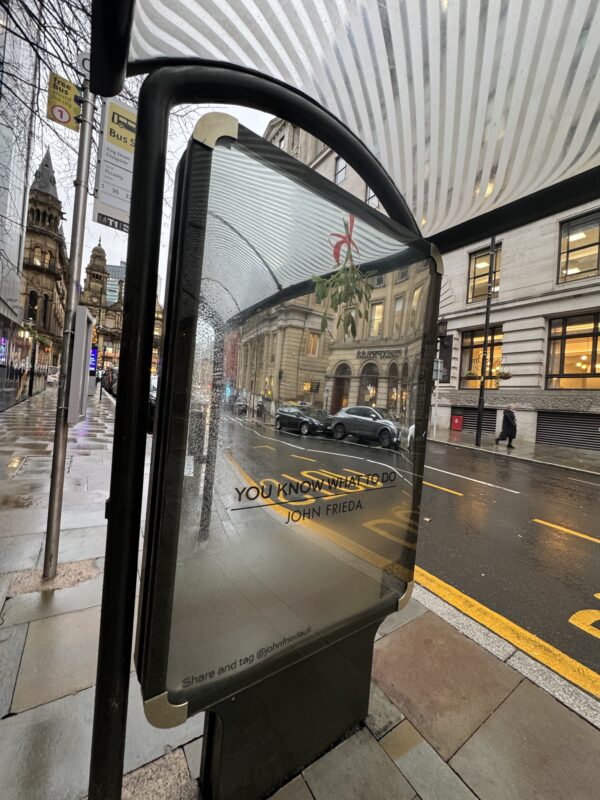 The billboard in Manchester that's turning the city into a real-life Love Actually scene