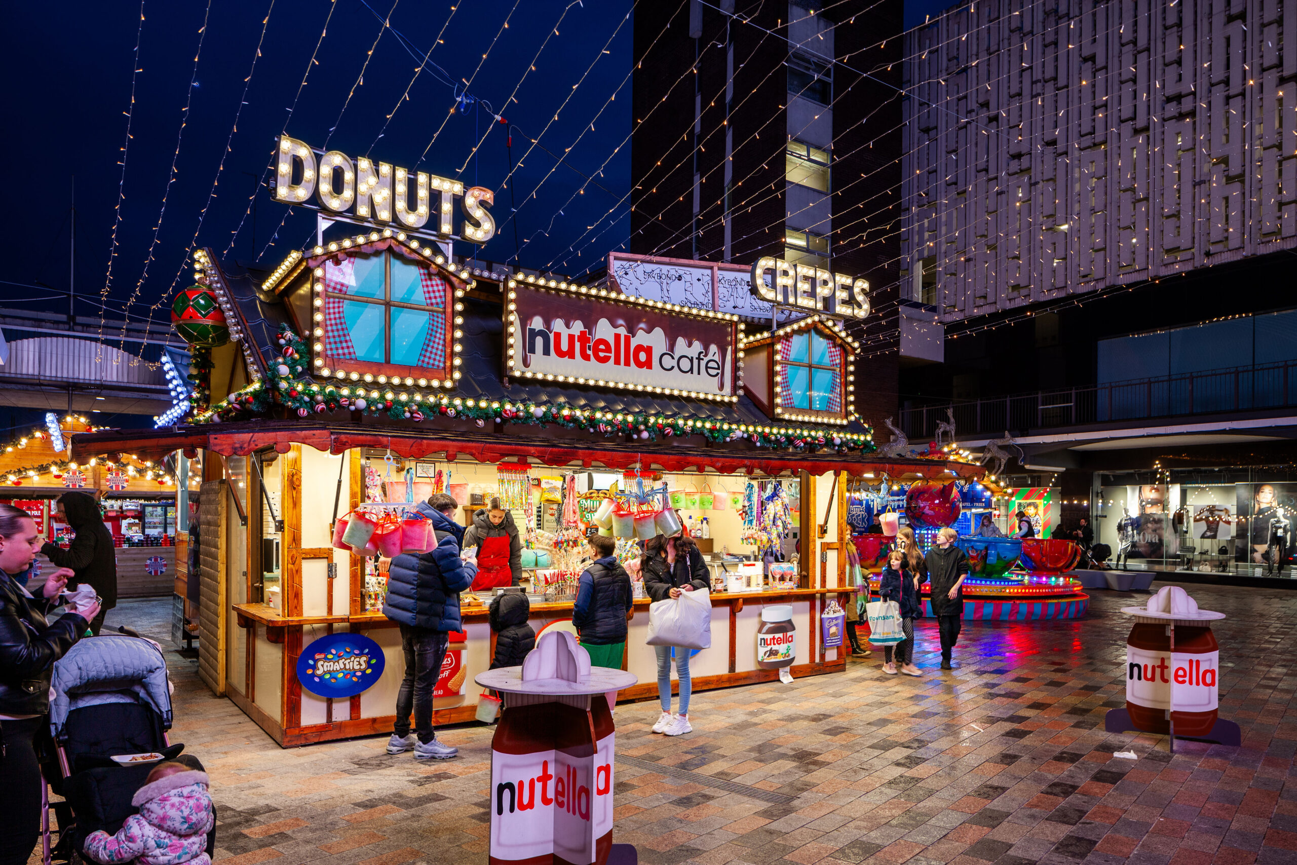 One of the stalls at Merseyway Christmas Markets.