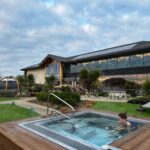 Hot tubs in the outdoor garden spa at Carden Park