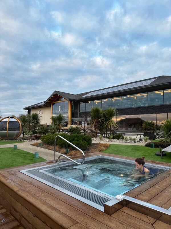 Hot tubs in the outdoor garden spa at Carden Park