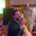 Shayne Ward singing karaoke at Station Hotel pub in Altrincham