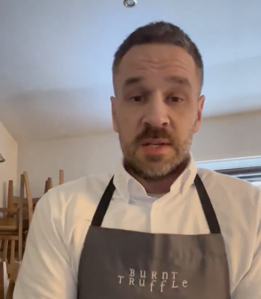 Gary Usher announcing the closure of Burnt Truffle today. Credit: X, GaryUsher_