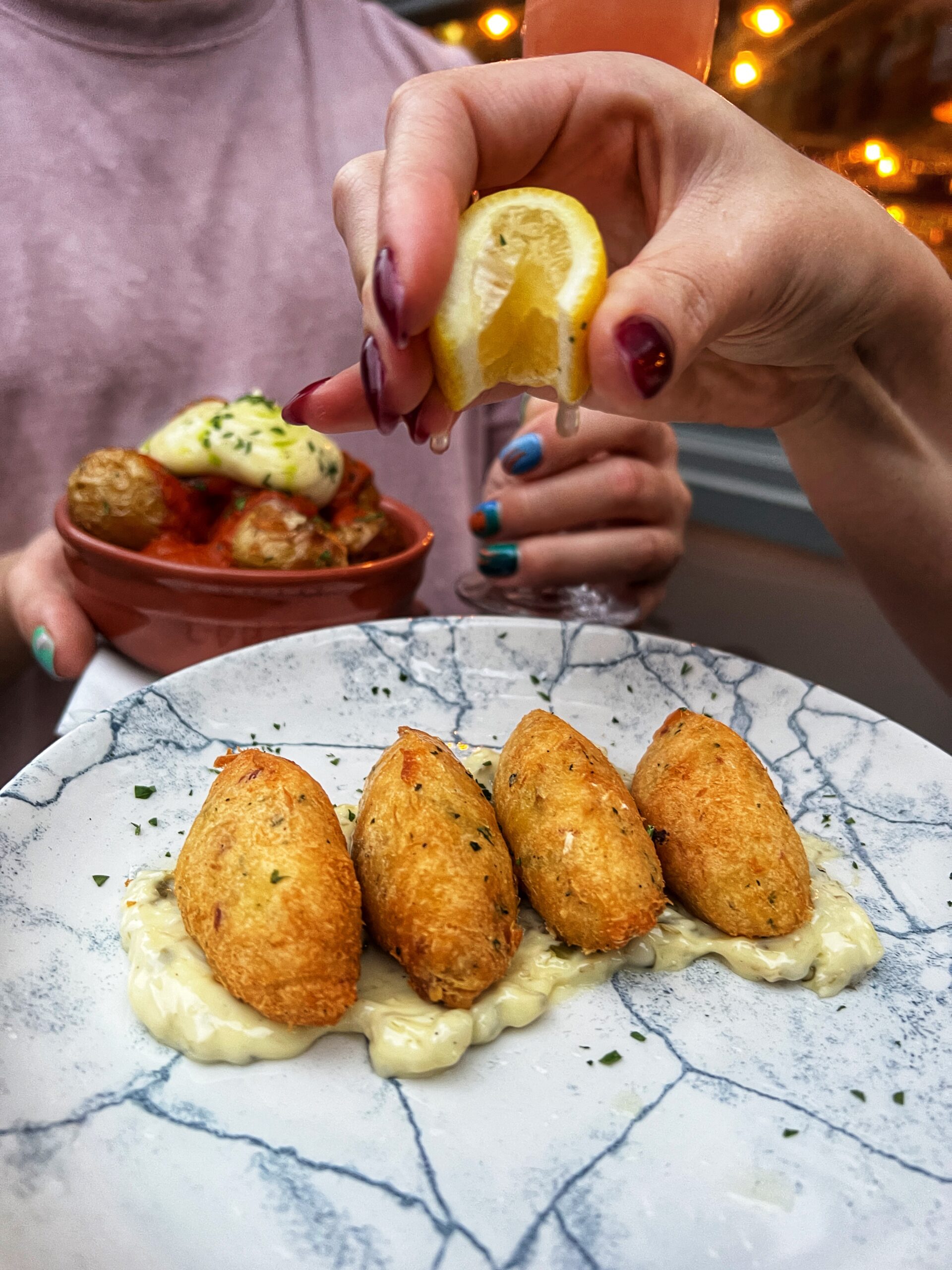 Salt cod croquettes on the Tipsy Tapas menu