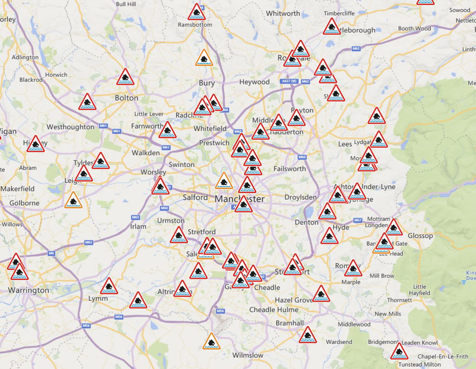 Flood warnings in place in the North West as 'do not travel' warning issued for New Year's Day