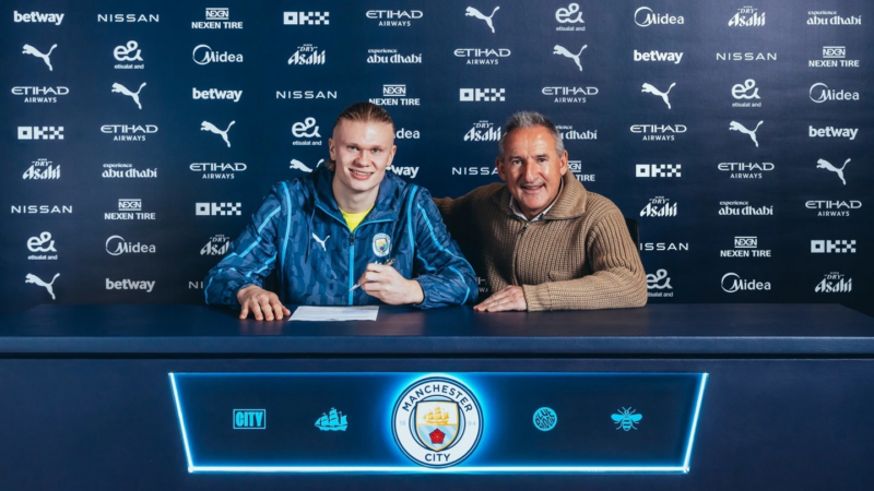 Erling Haaland signs new record longest Man City contract