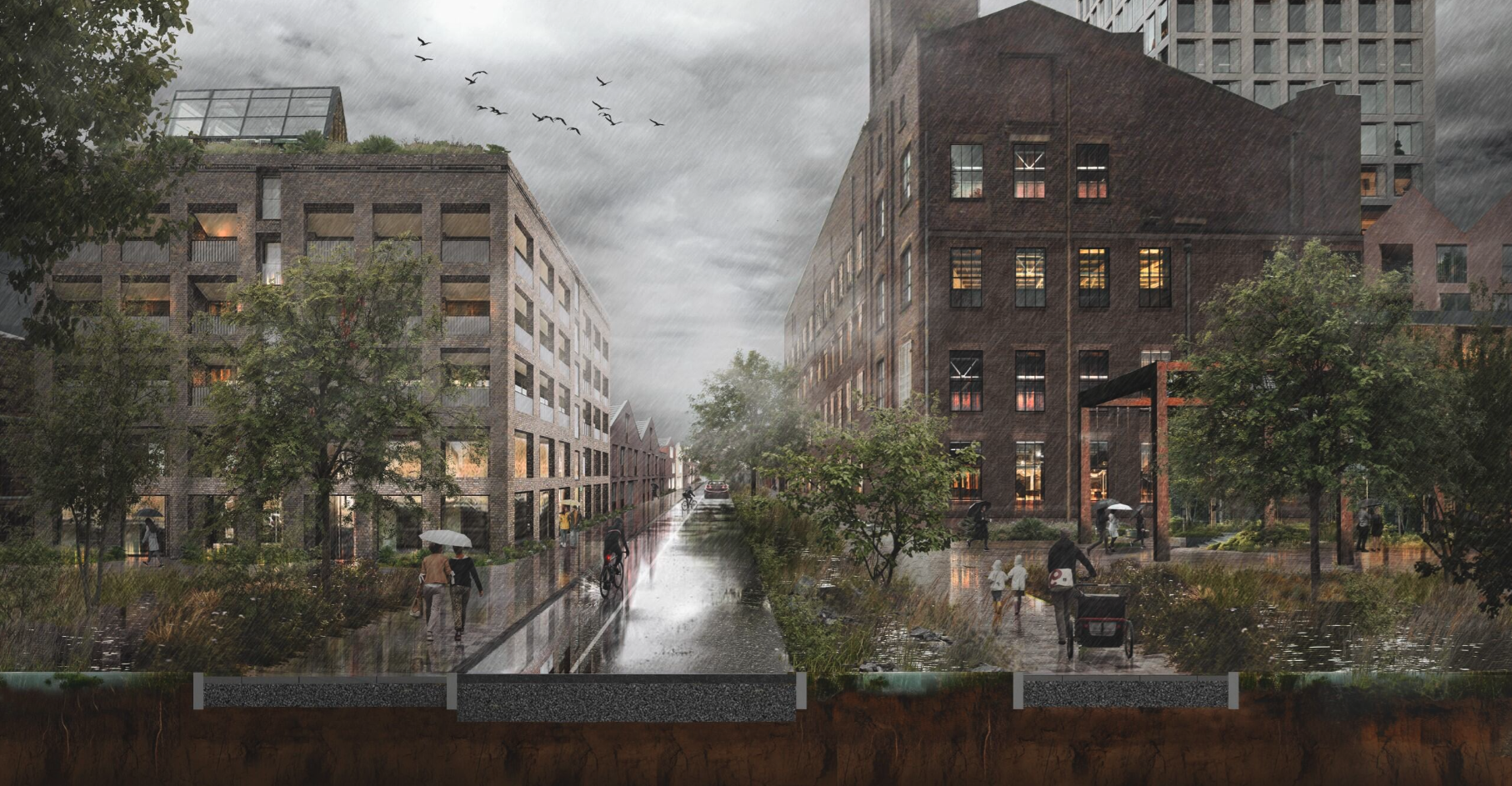 Holt Town will be built along the canals and rivers near Manchester