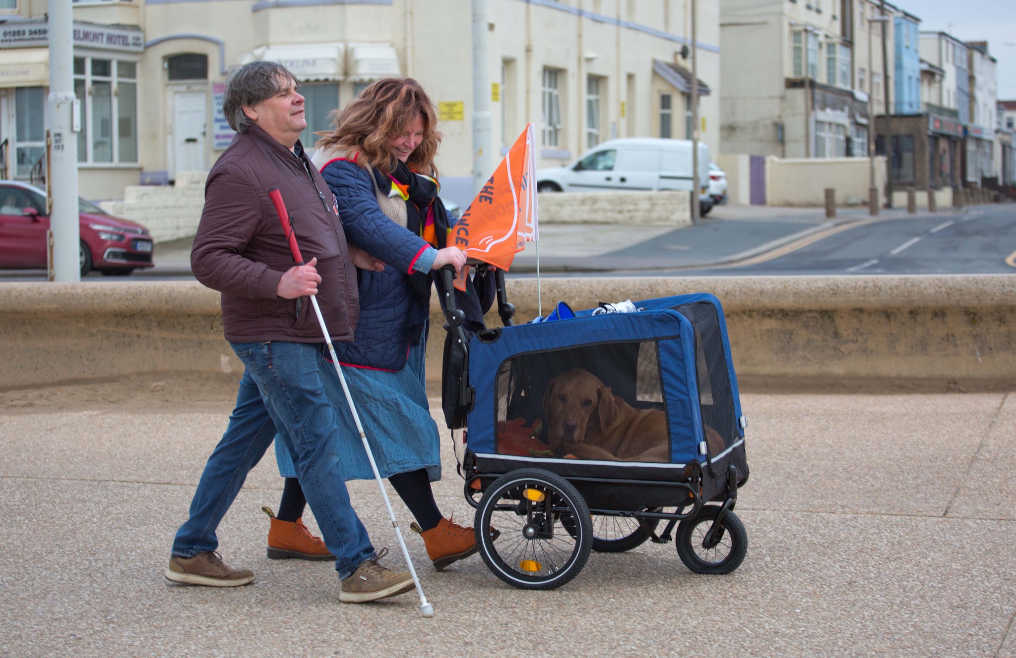 Walk along Blackpool seafront