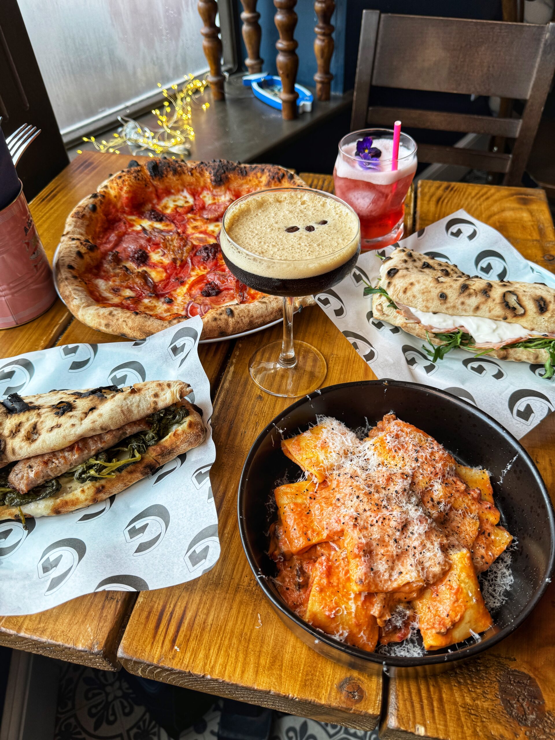 A spread of dishes at Pizza at Giuseppe's Italian bistro in Stalybridge