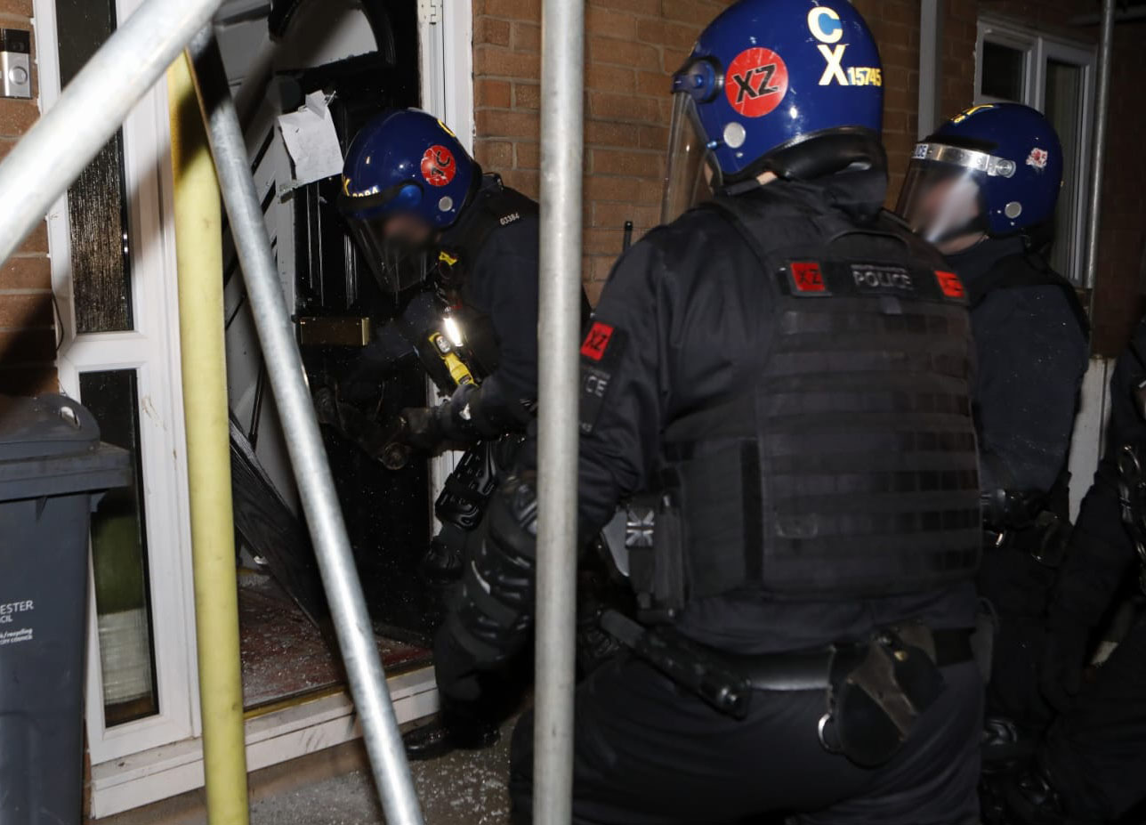 Police raids in Gorton