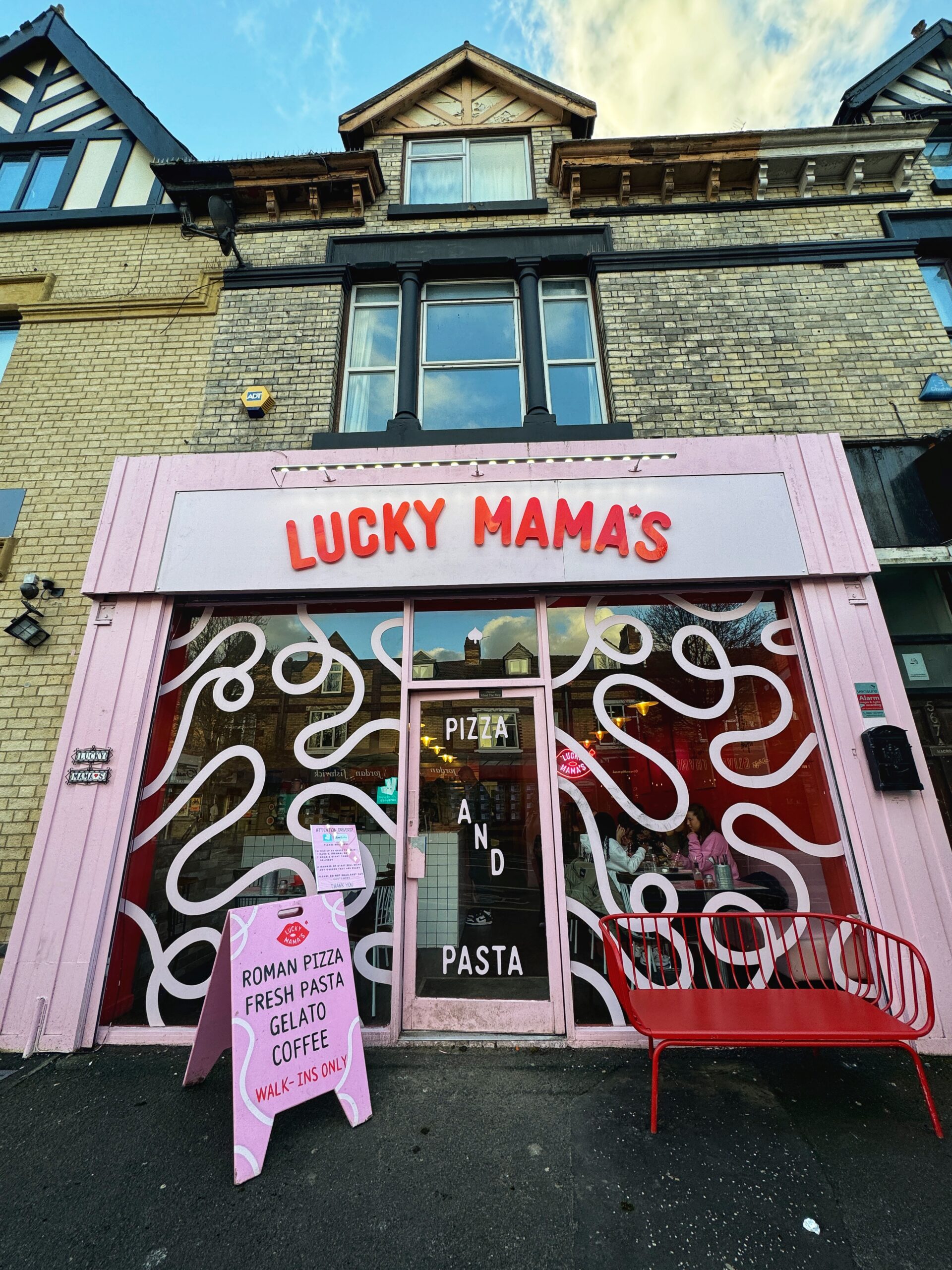 Lucky Mama's pink restaurant in Chorlton