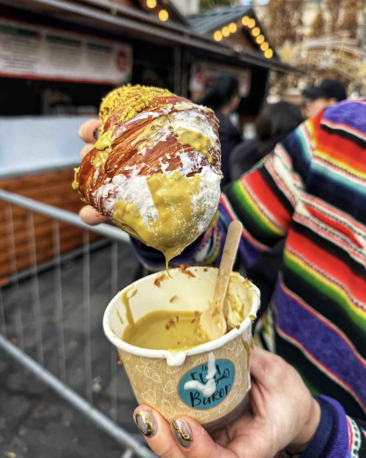 Flat Baker at the Manchester Christmas Markets is the home of the pistachio croissant