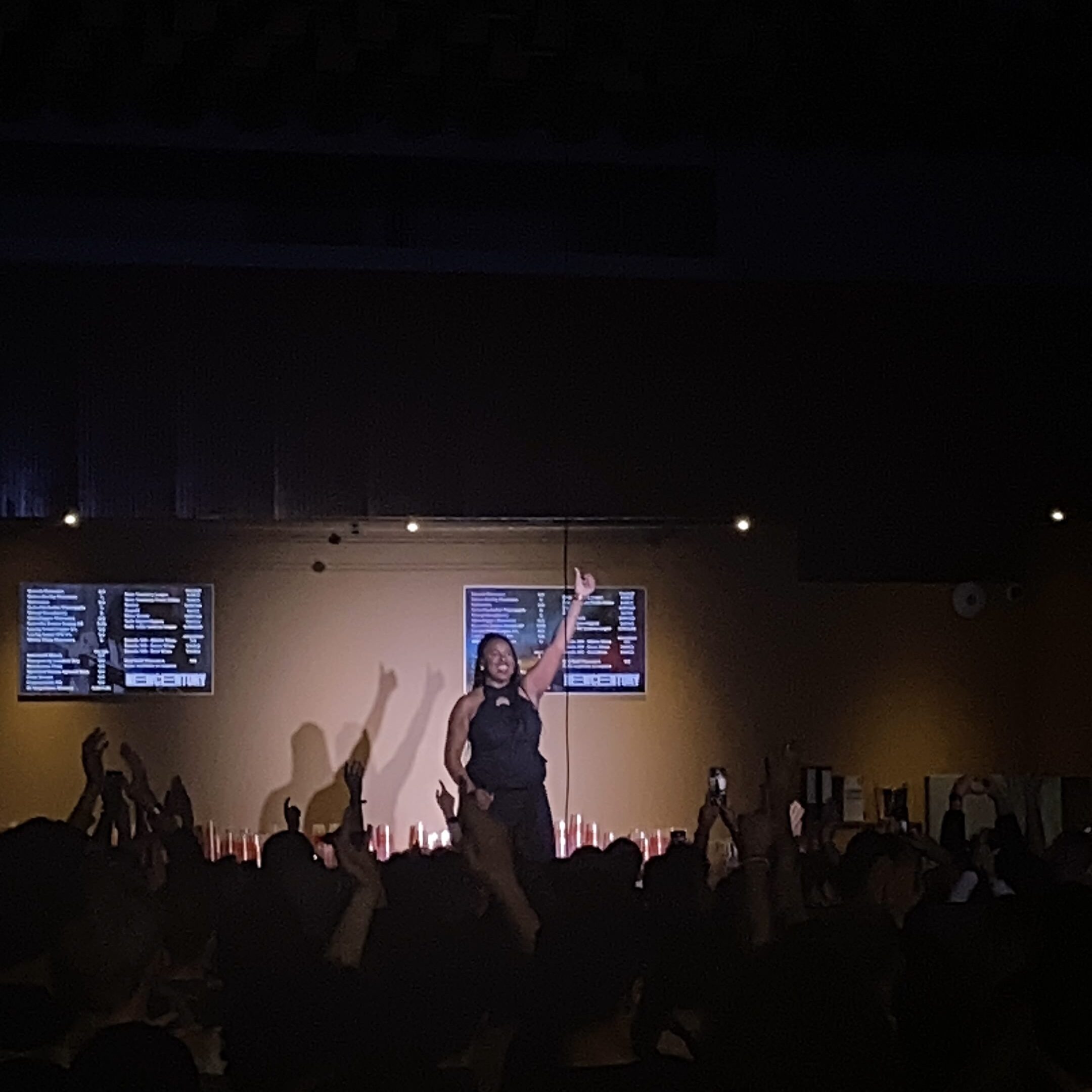 Nao on top of the bar at New century Manchester, this March