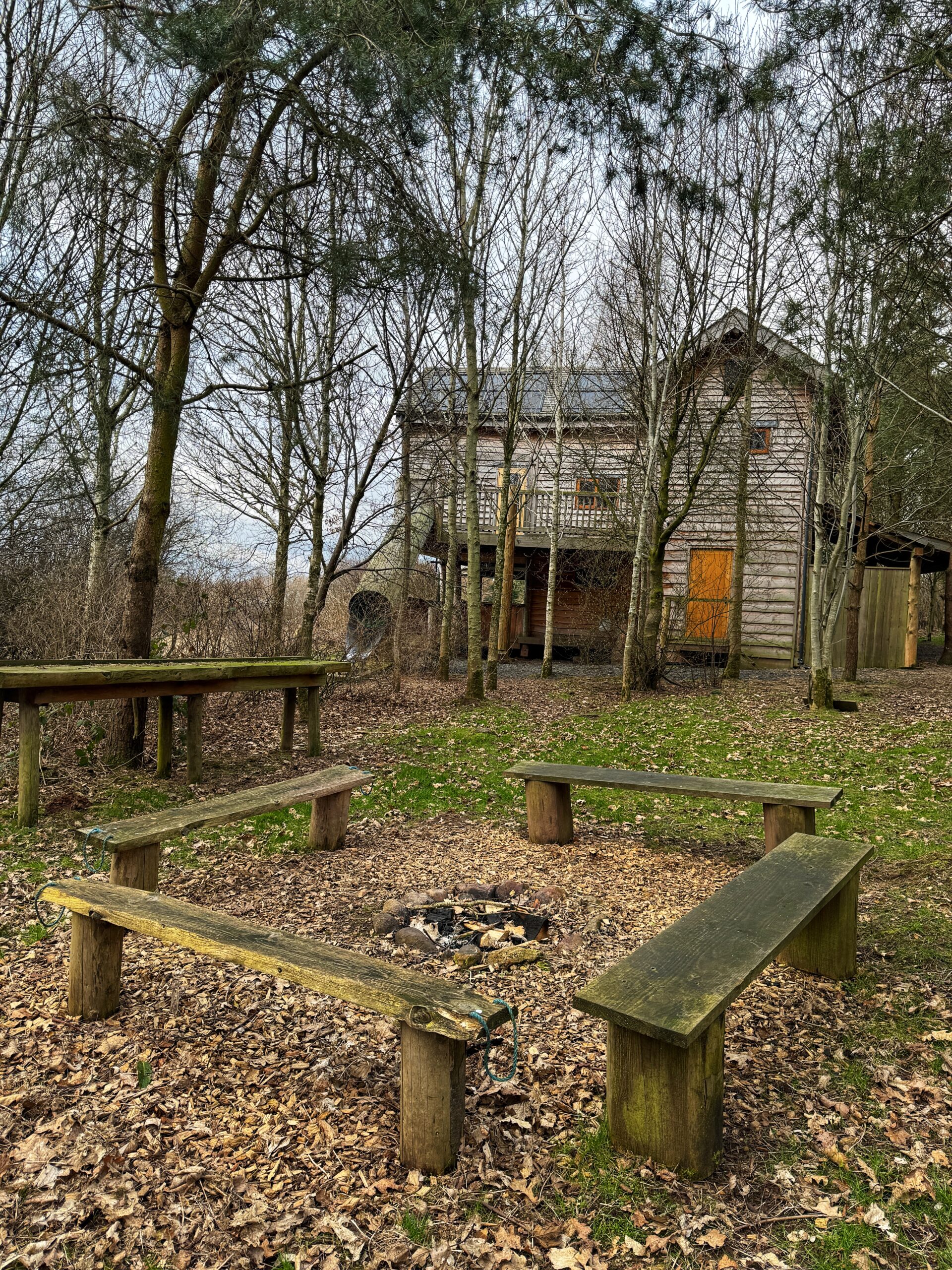 The firepit beside Silva Treehouse