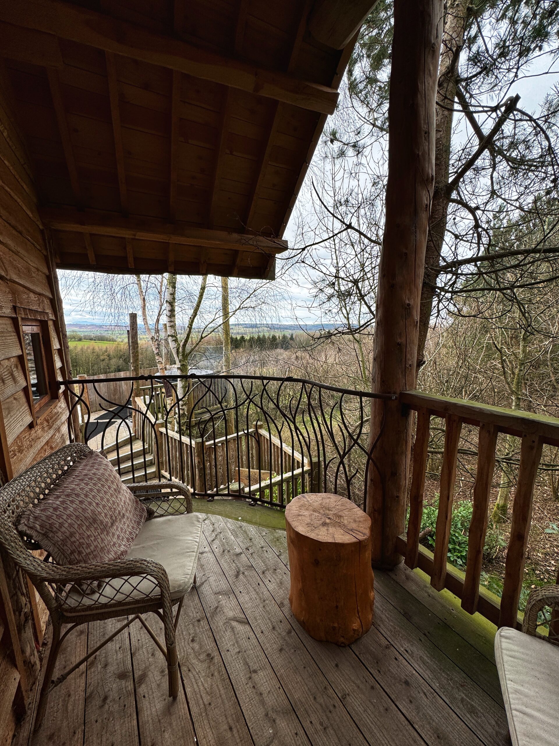 The balcony off the master bedroom