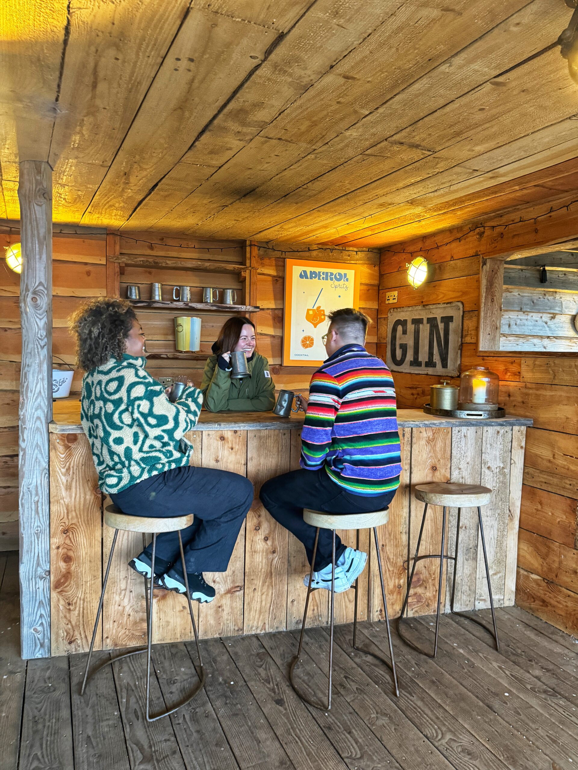 The bar in the den