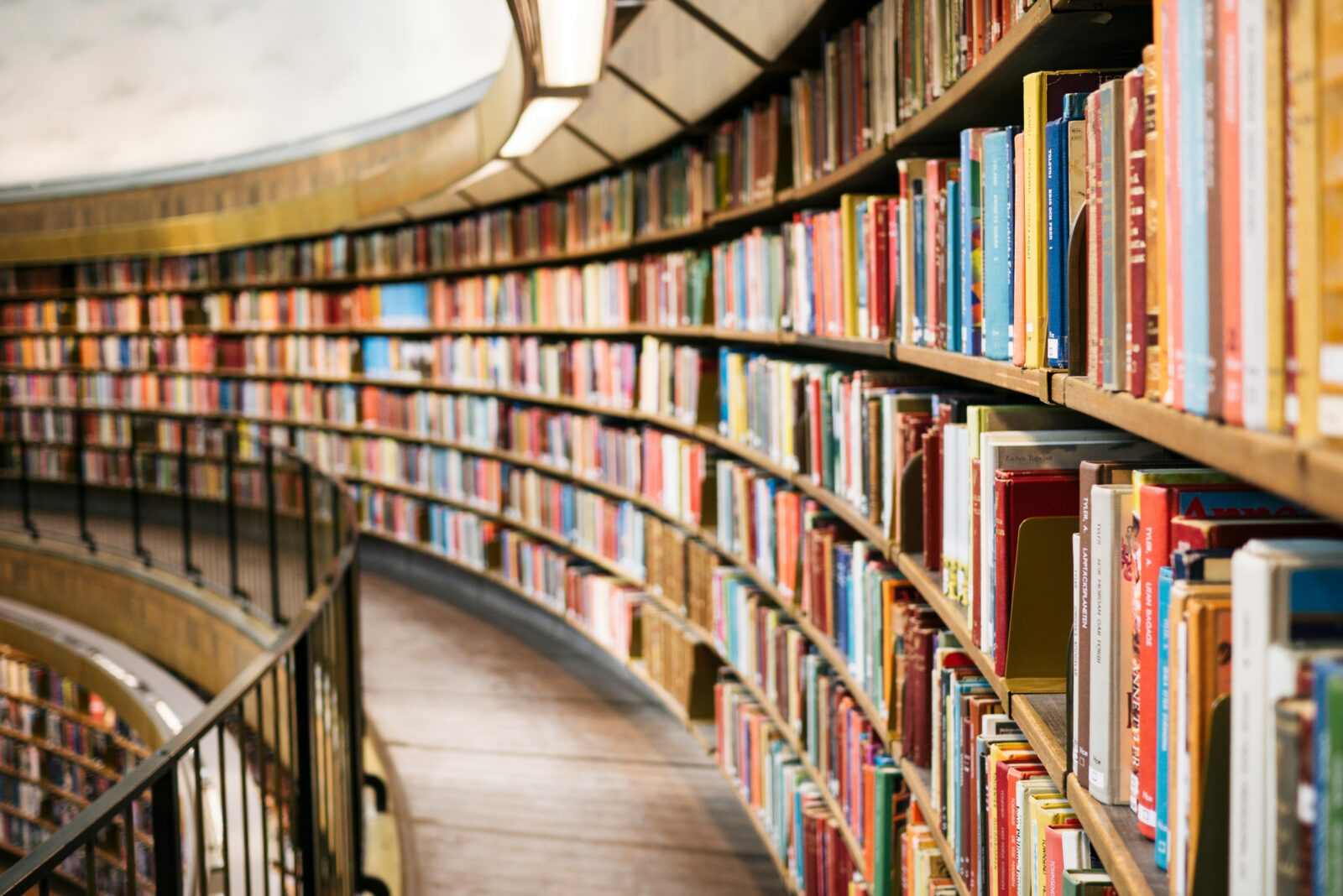 Books in a library