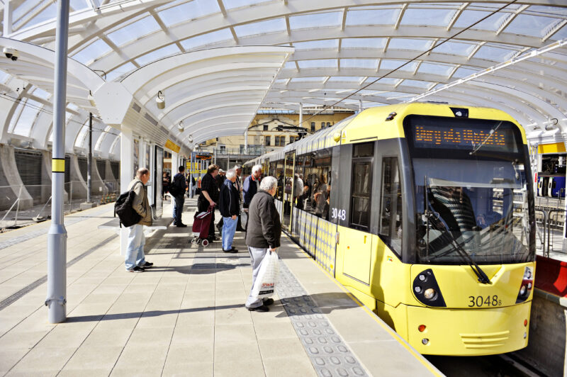 A man has been arrested after reports of someone letting off gas on board Metrolink trams