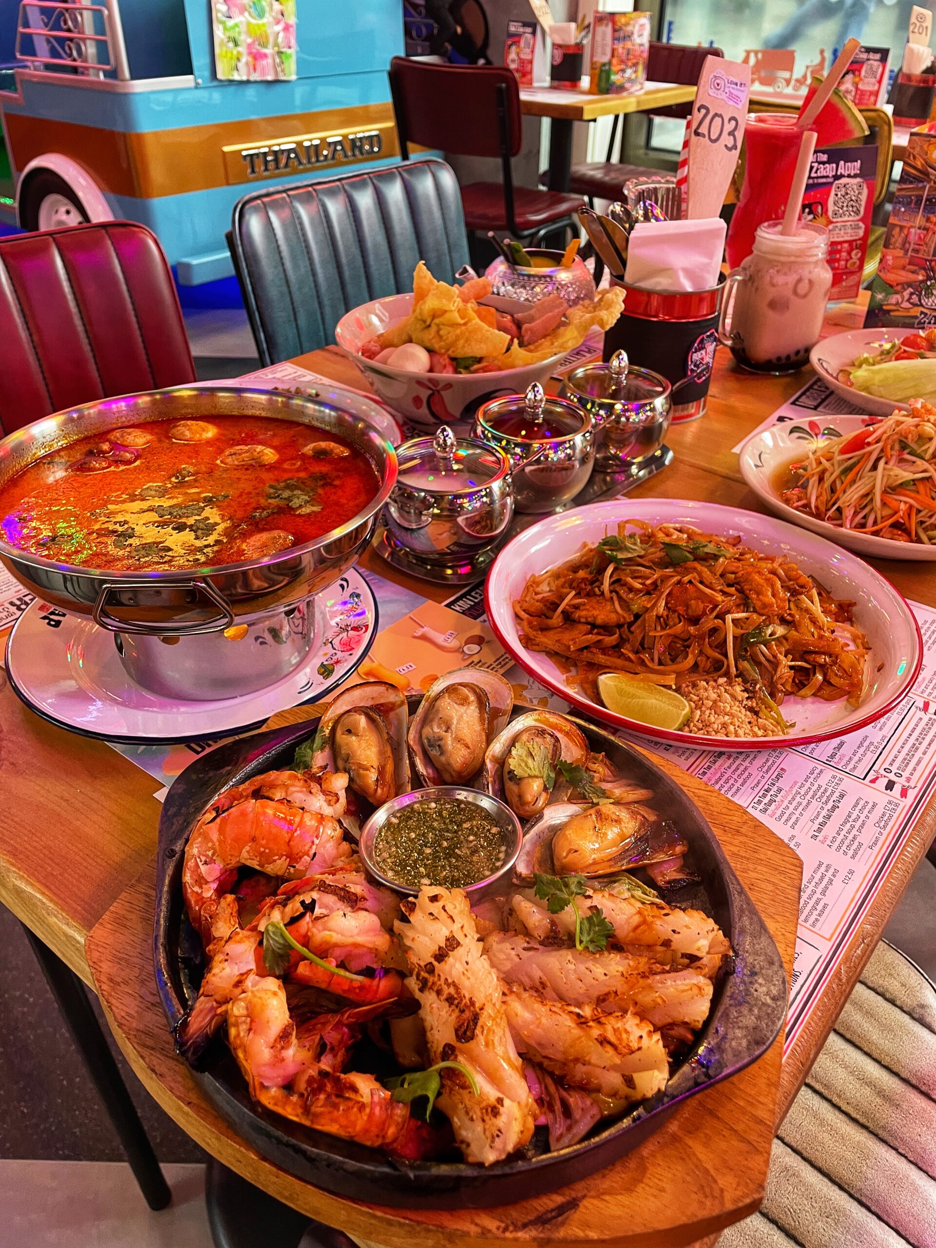 Food at Zaap Thai Manchester