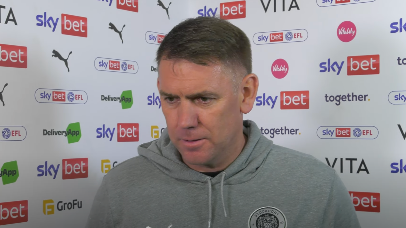 Dave Challinor calls out Stockport County fans for walking out during penalties