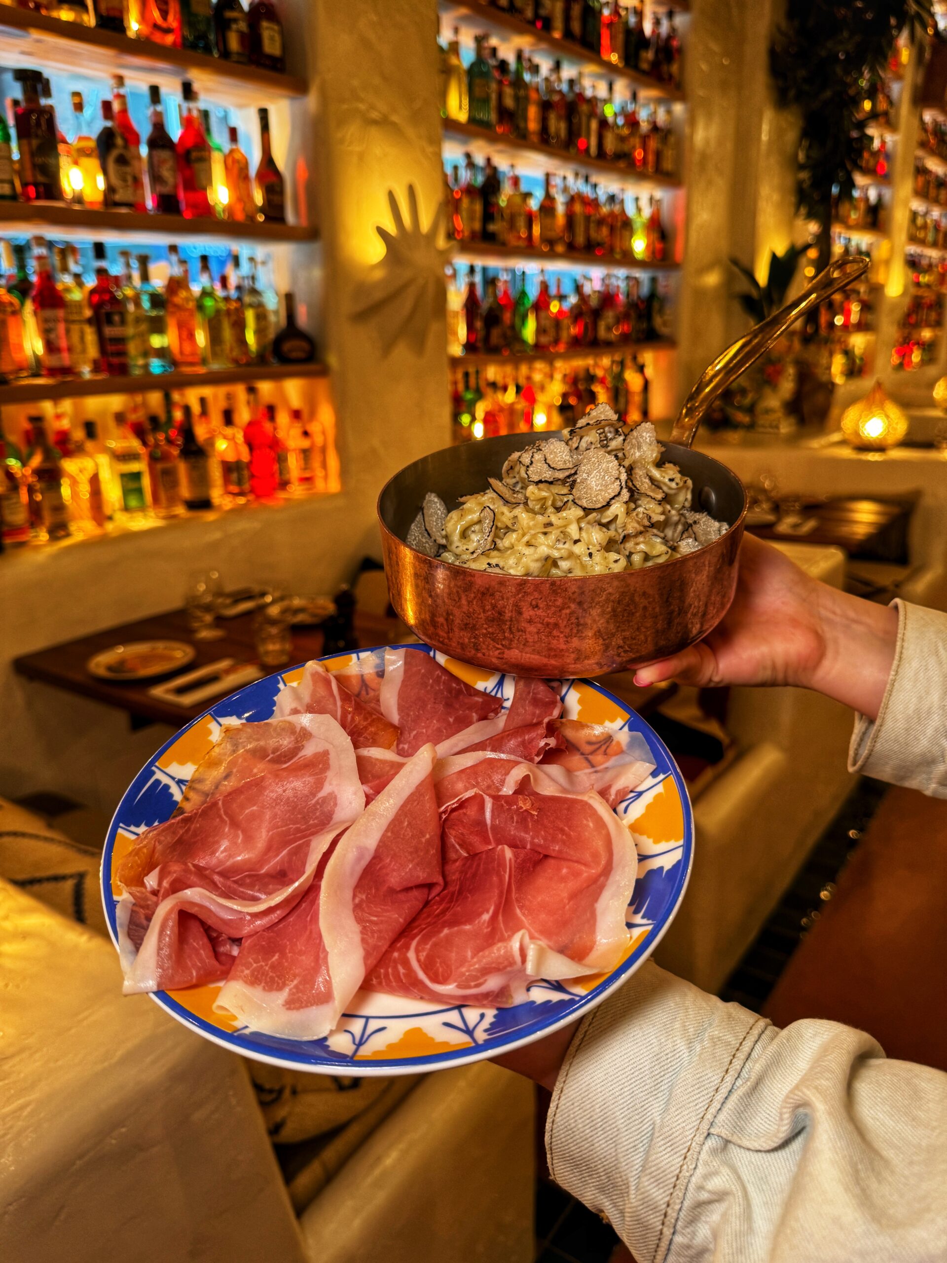Prosciutto and truffle pasta