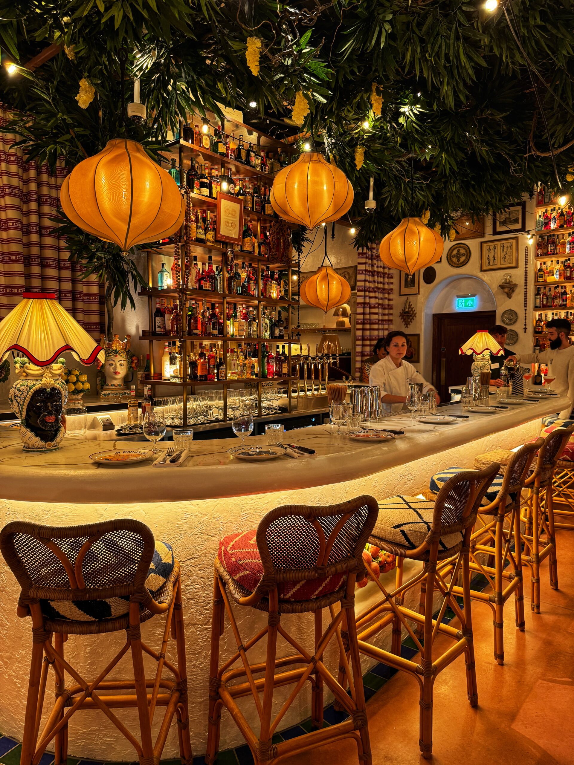The beautiful bar area