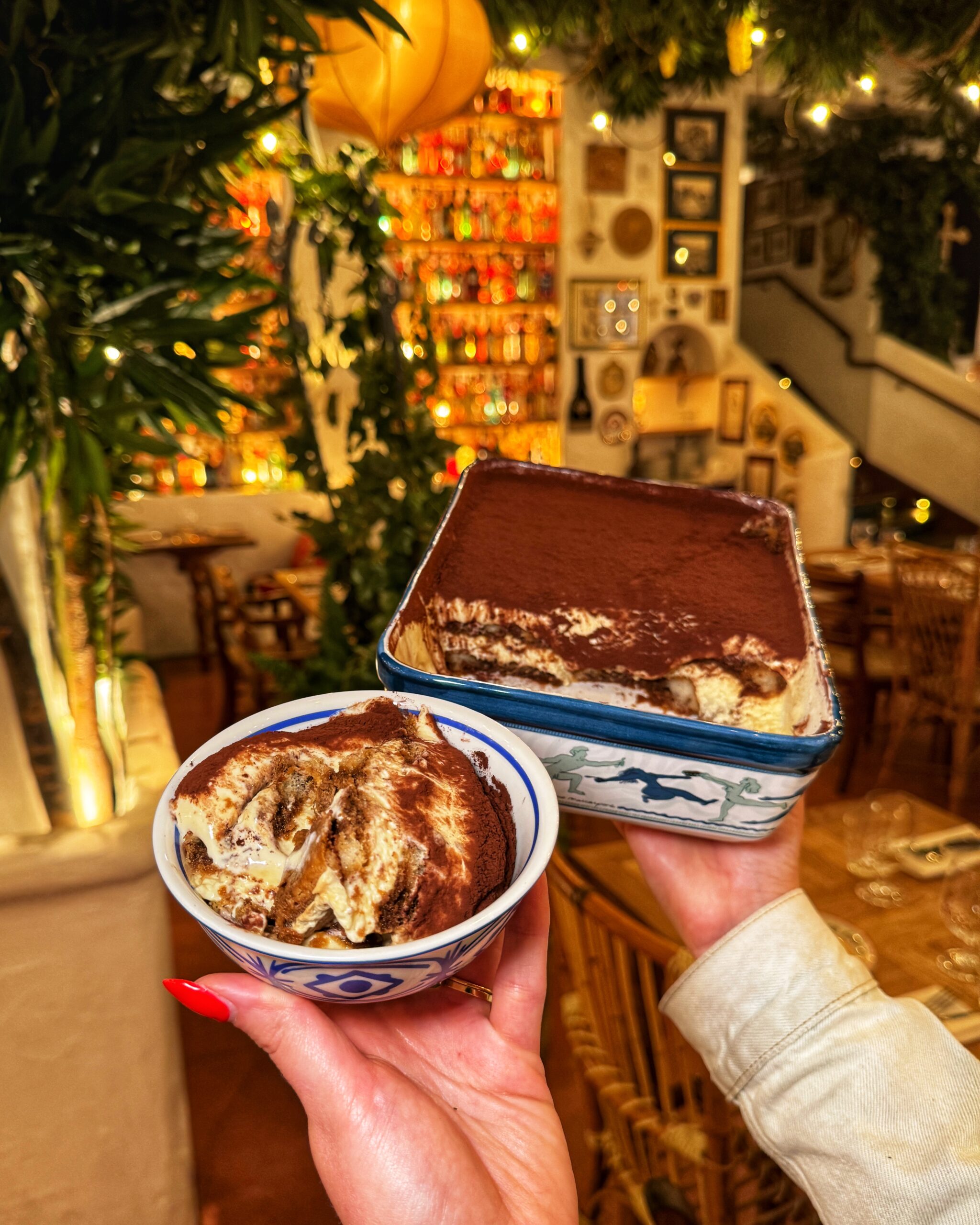 Tiramisu scooped table-side