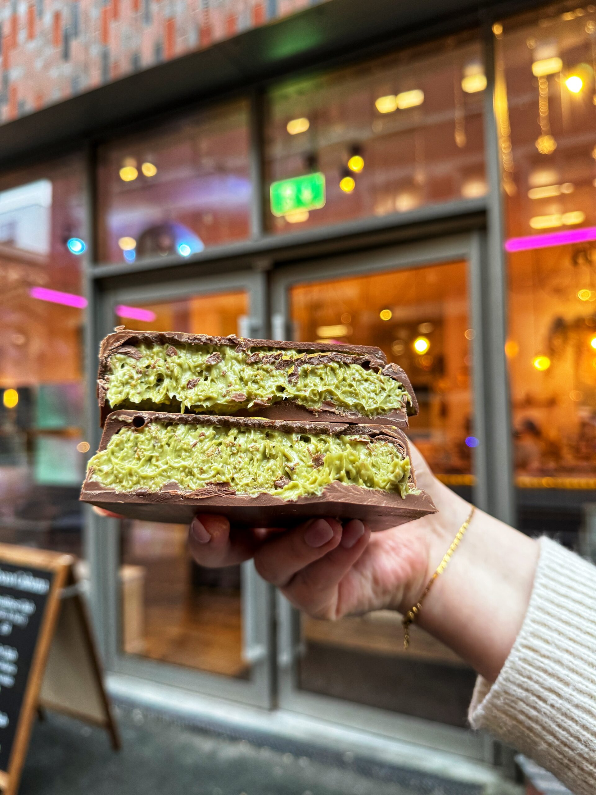 Pistachio Dubai bars at Cocoa Cabana