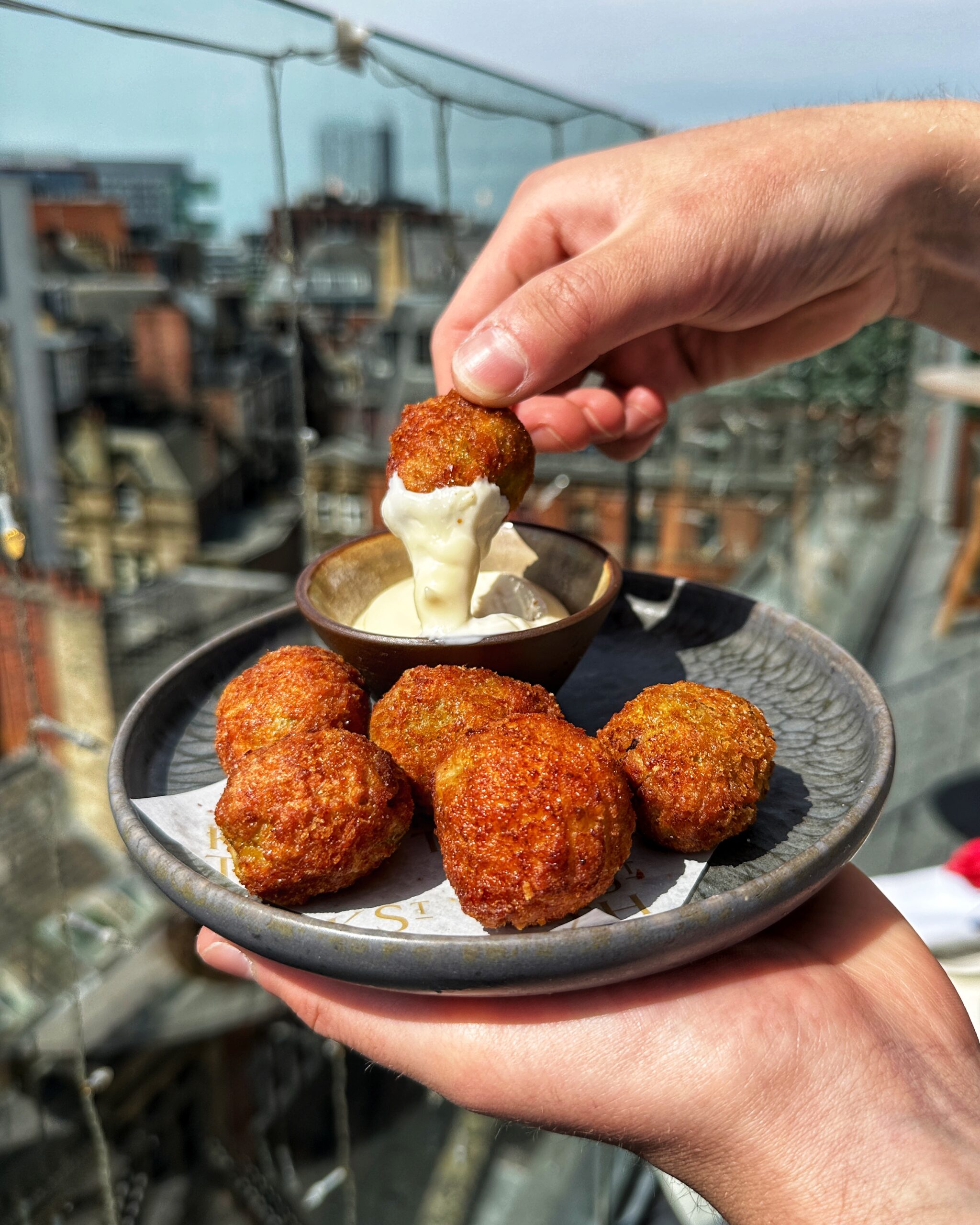 Deep-fried olives