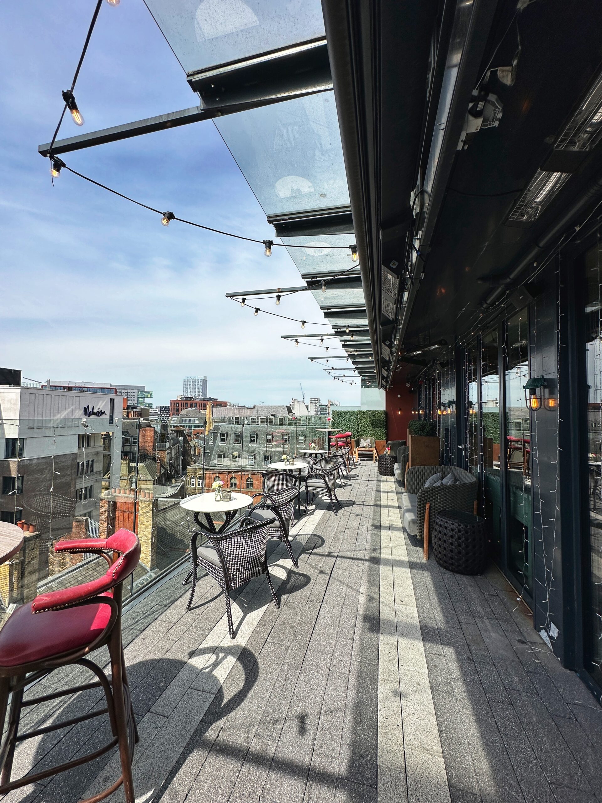 The terrace at King Street Townhouse hotel