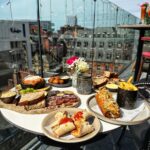 Food on the terrace at King Street Townhouse