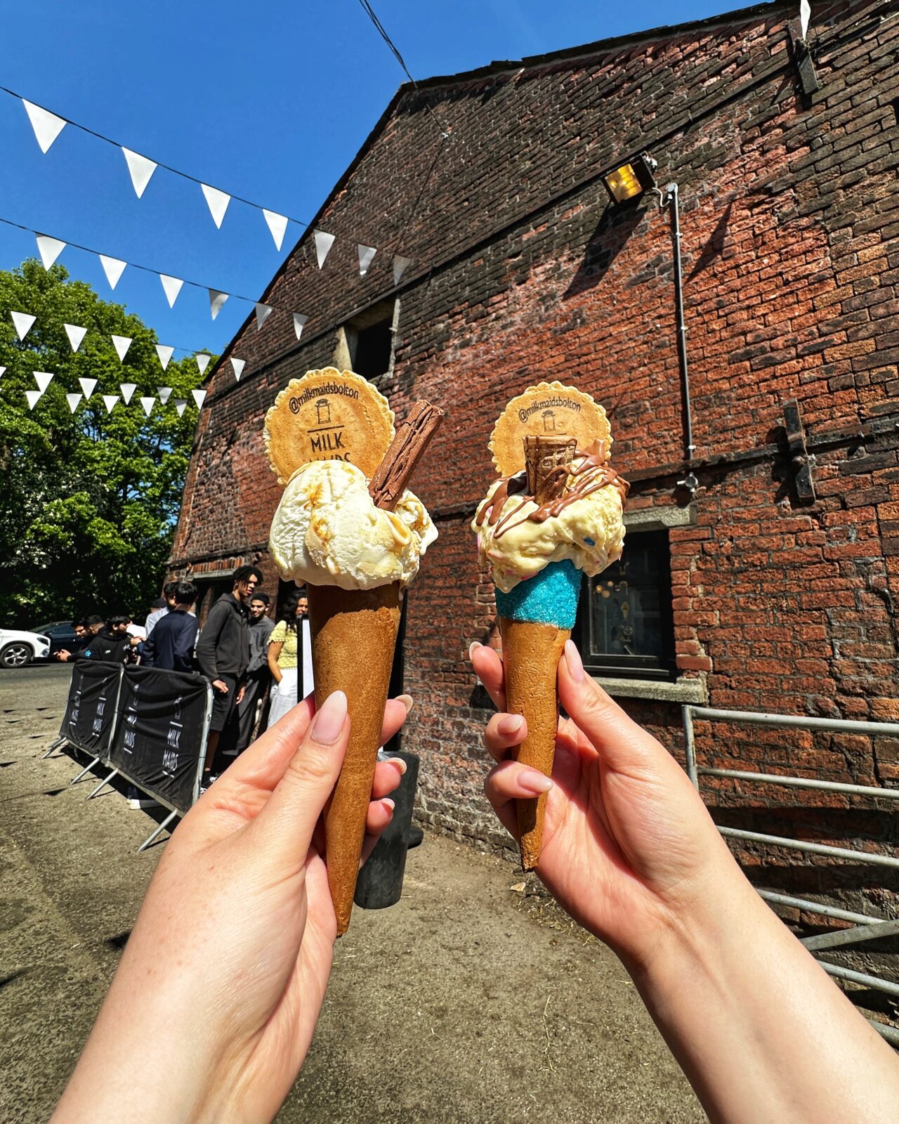 Ice cream at Milk Maids in Bolton, Greater Manchester