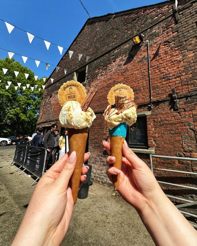 Ice cream at Milk Maids in Bolton, Greater Manchester