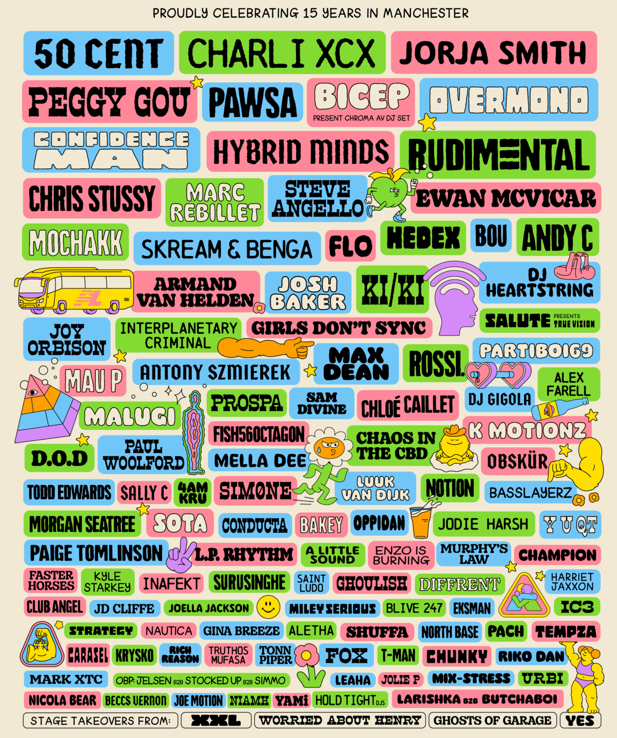 The Parklife 2025 line-up poster