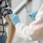 Person getting an injection