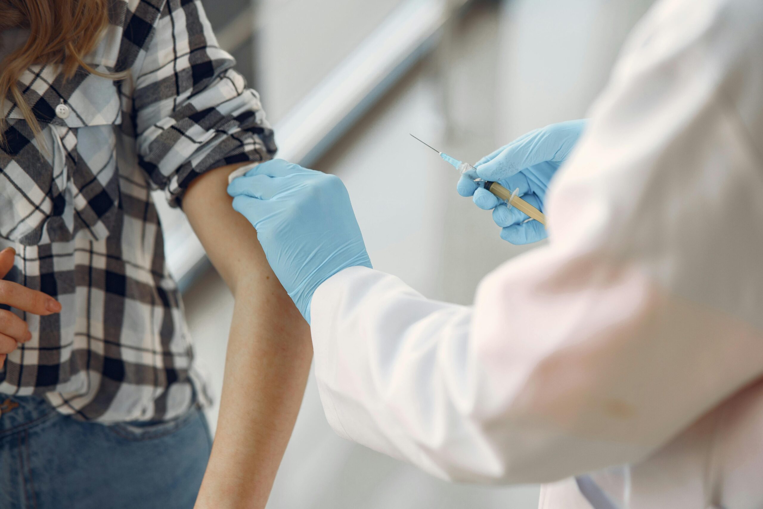 Person getting an injection