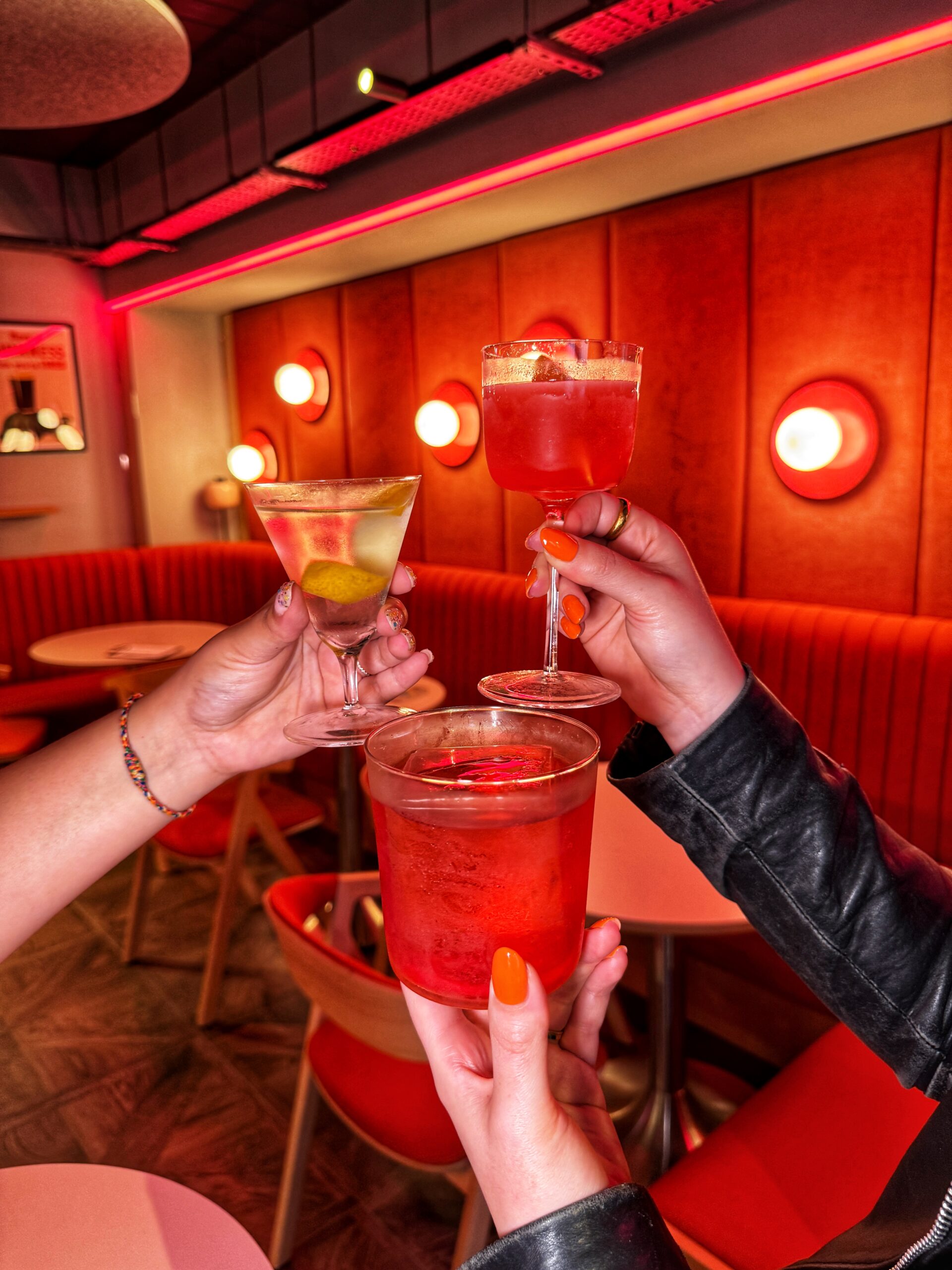 Classic martini, Manchester Tart, and Drumstick cocktail
