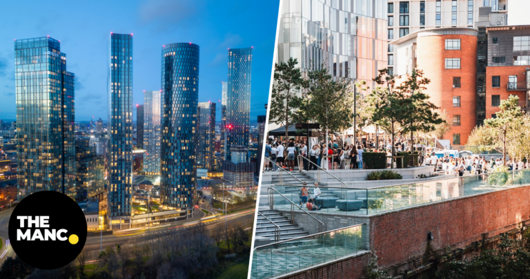 A free open-air cinema is opening in the heart of Manchester's skyscraper district