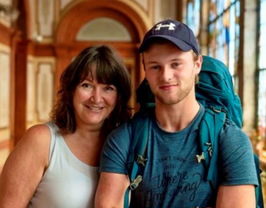 Sam Gardiner and his mum Jo