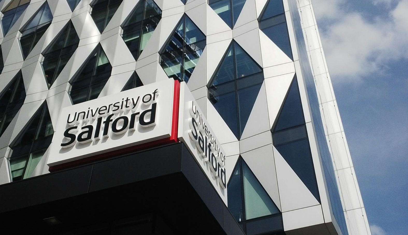 Outside Uni of Salford