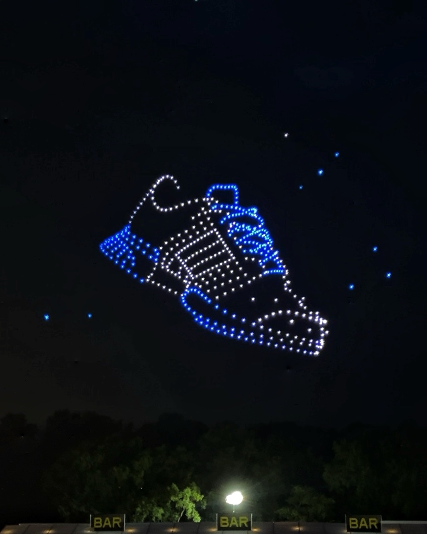 The adidas drone show on Saturday night