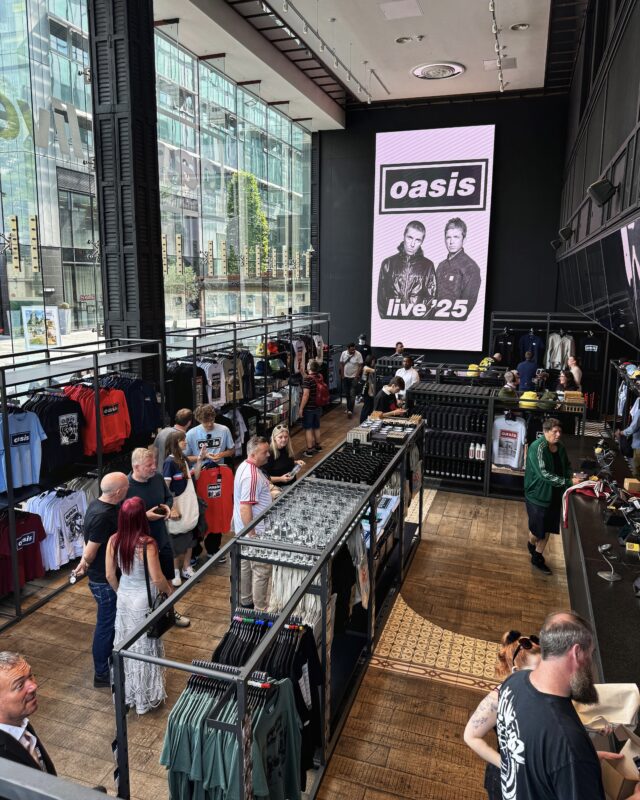 The Oasis official fan store is open in Spinningfields in Manchester. Credit: The Manc Group